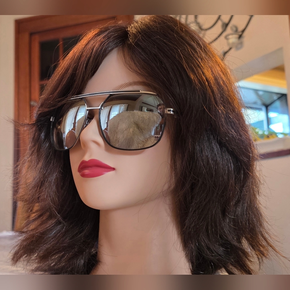 ROCAWEAR Silver Mirrored Geometric Navigator Sunglasses
